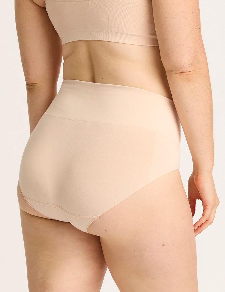 Shaper High Cut Full Briefs in Shell