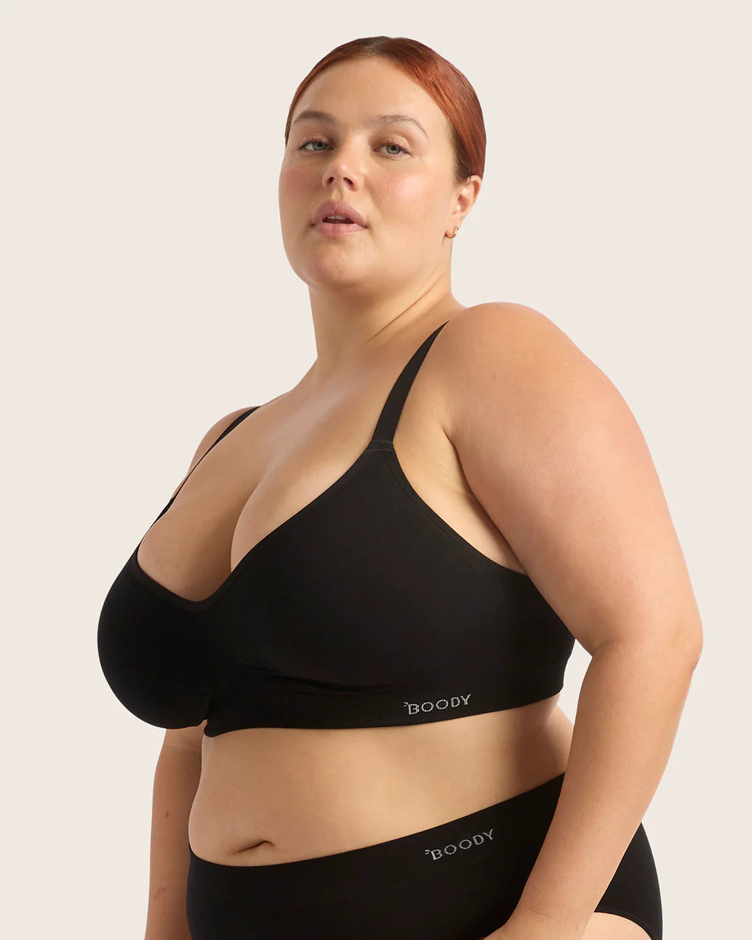 Wireless Full Bust T-Shirt Bra in Black
