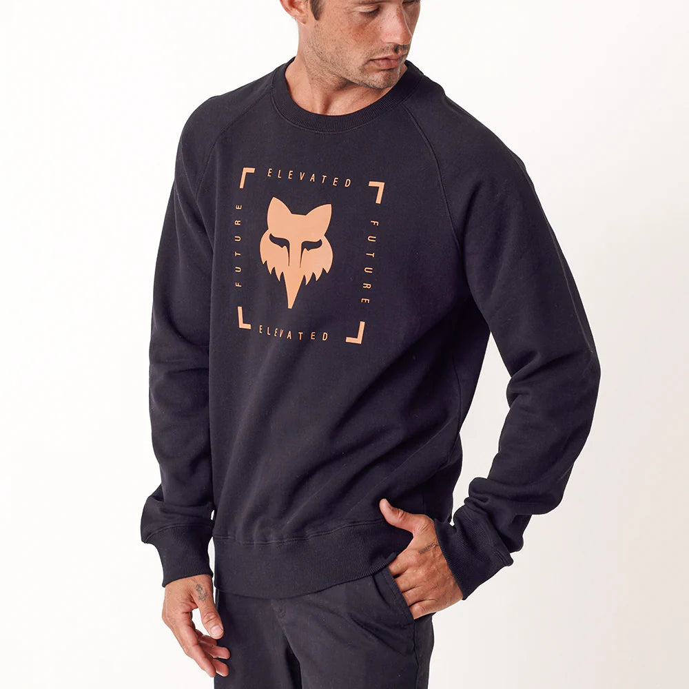 Boxed Future Pullover Crew in Black