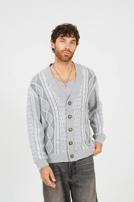 Ashbery Oversized Cardigan in Grey