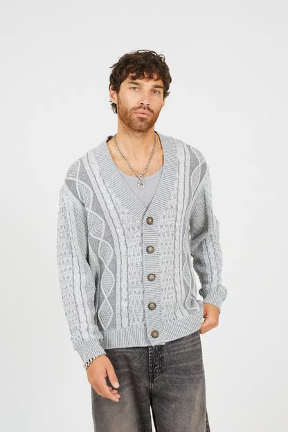Ashbery Oversized Cardigan in Grey