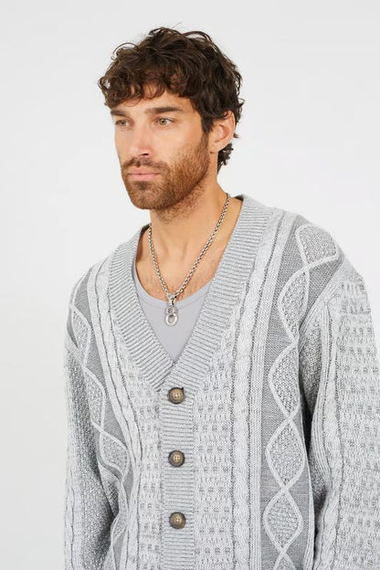 Ashbery Oversized Cardigan in Grey