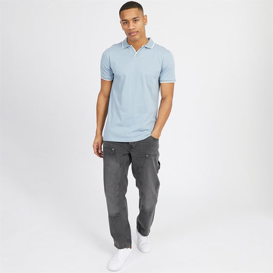Ferrat Polo T-Shirt in Steel Blue