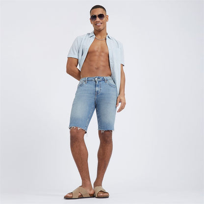 Gilles Cotton Textured Shirt in Baby Blue