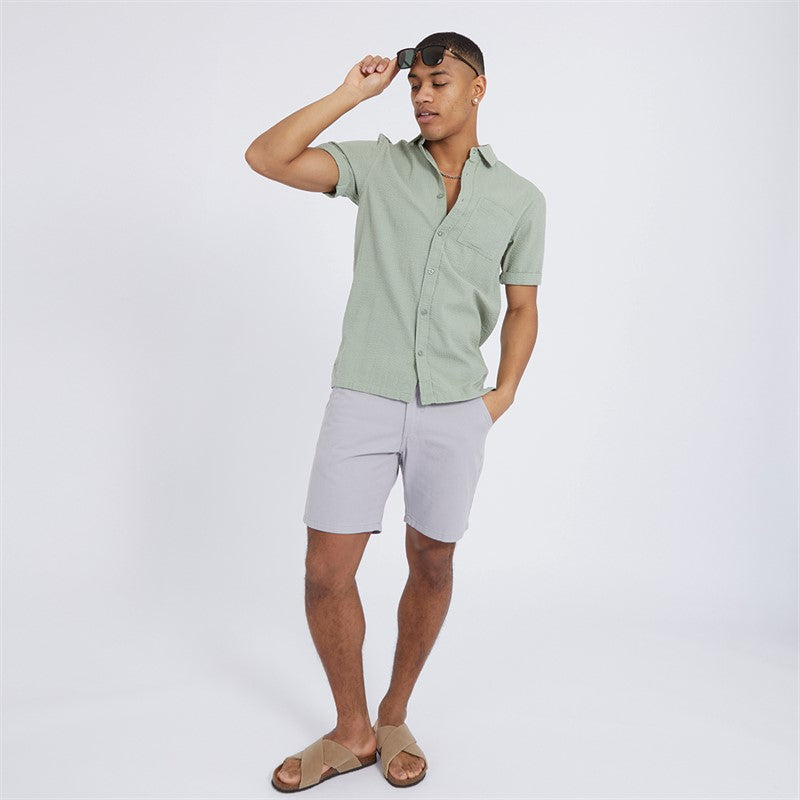 Gilles Cotton Textured Shirt in Mint