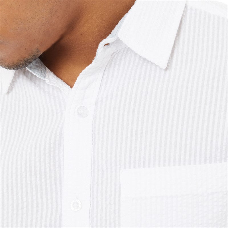 Gilles Cotton Textured Shirt in White