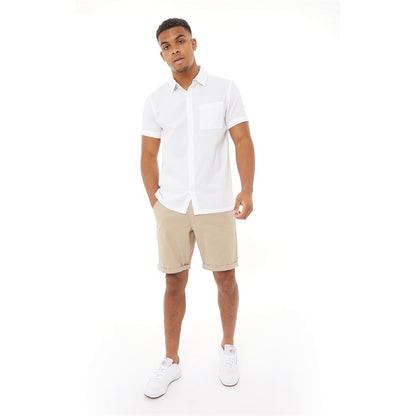Gilles Cotton Textured Shirt in White
