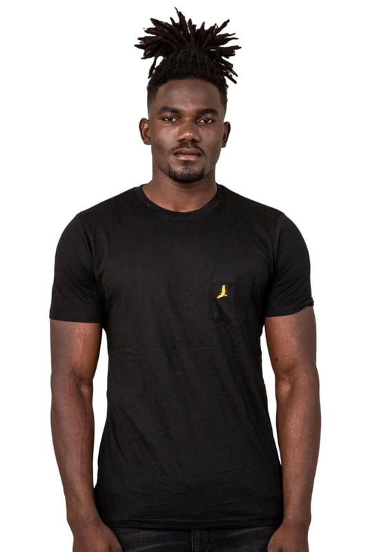 Tron Pocket Detail Tee in Black