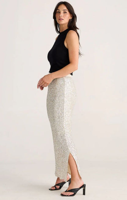 Dazzle Skirt in Champagne Sequin