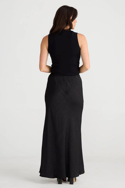 Rozalia Slip Skirt in Black