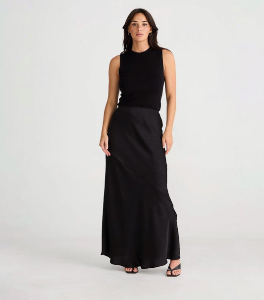 Rozalia Slip Skirt in Black