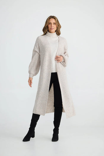 Bentley Long Cardigan in Grey