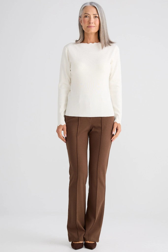 Jaden Knit Sweater Top in White