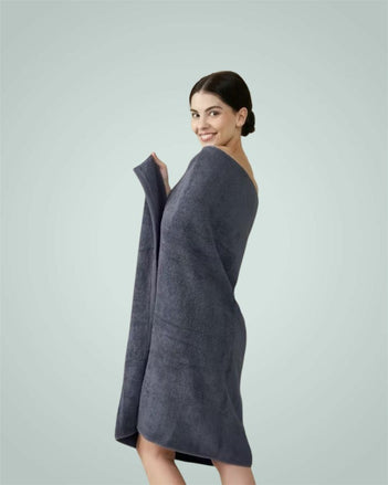Ultima Bath Sheet in Charcoal