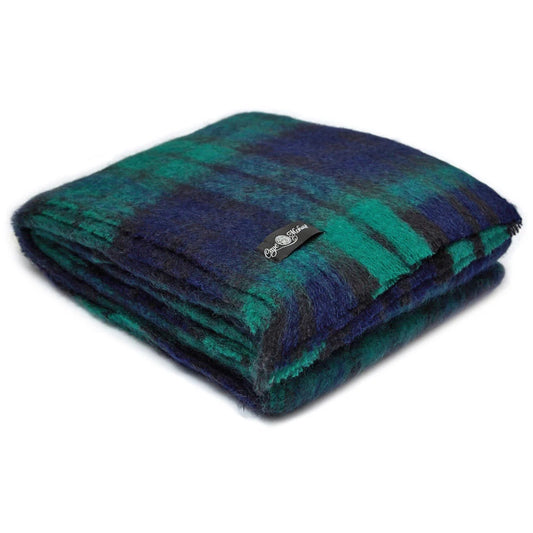 Mohair / Wool Blanket in Night Watch