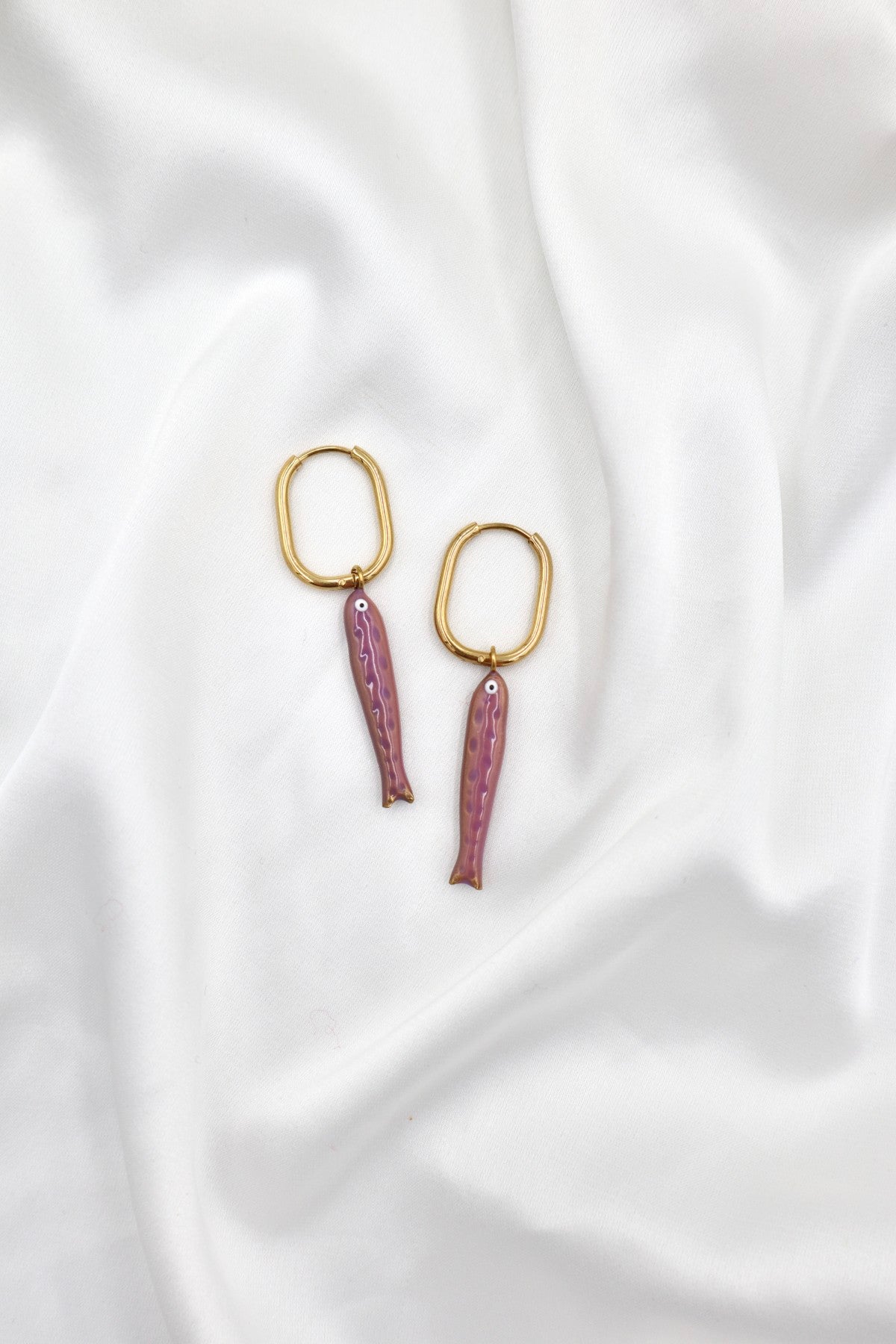 Chiada Charm Hoops in Purple Sardine