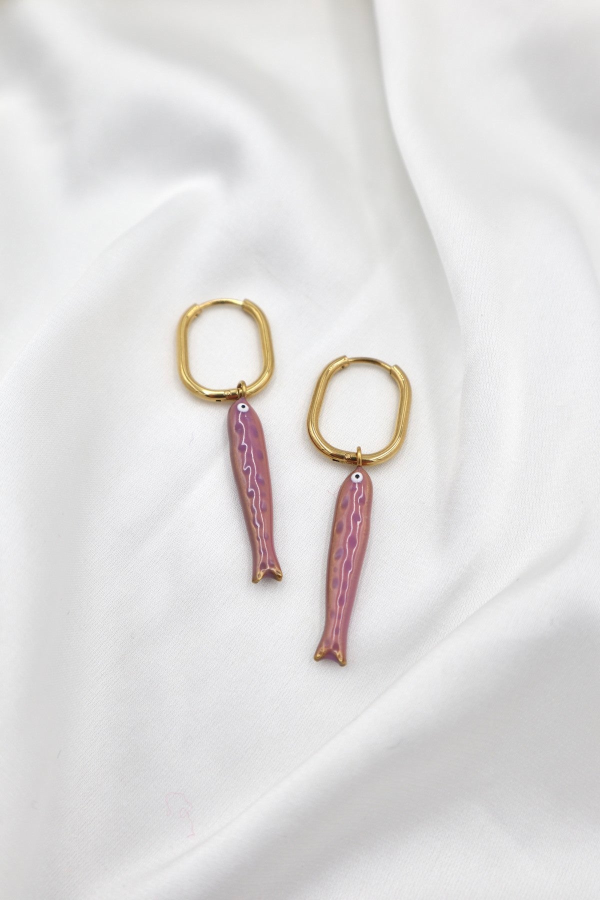 Chiada Charm Hoops in Purple Sardine