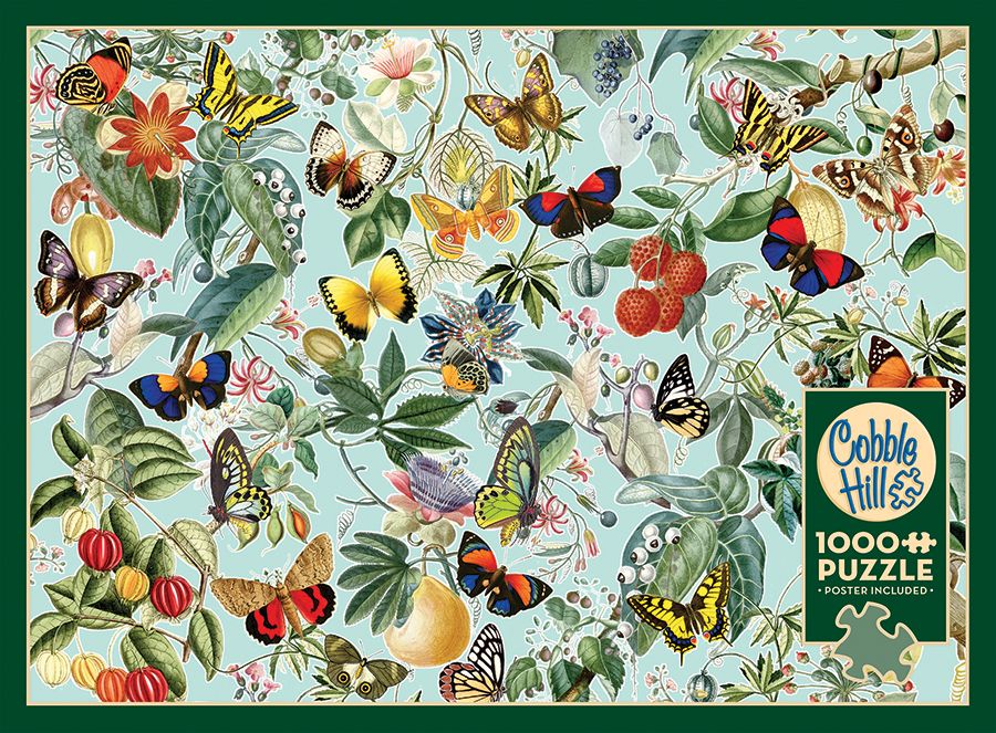1000 Piece Puzzle in Fruits & Flutterbies