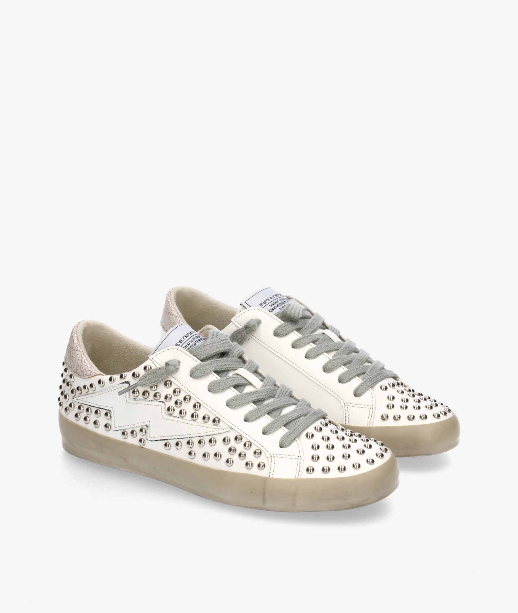 Studded Sneaker in Ivory