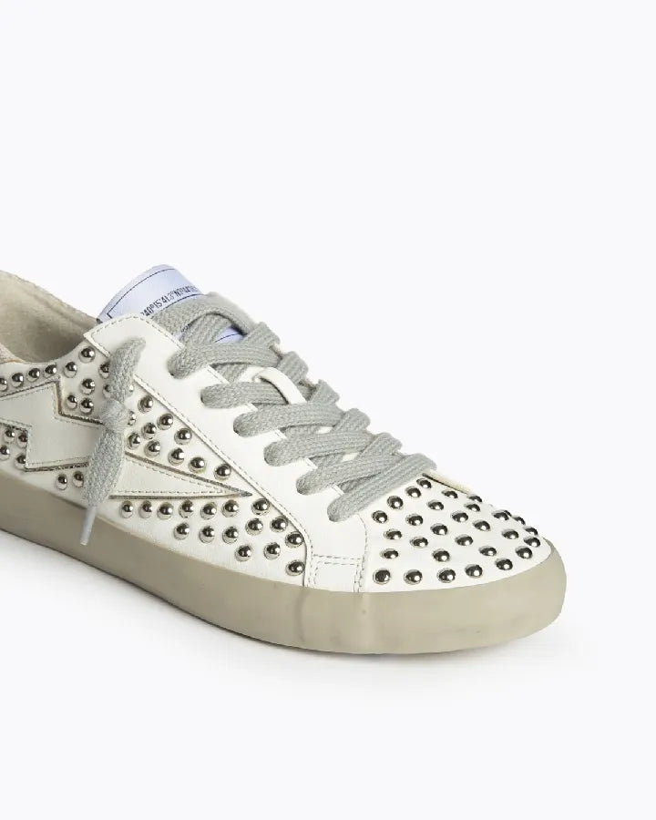 Studded Sneaker in Ivory