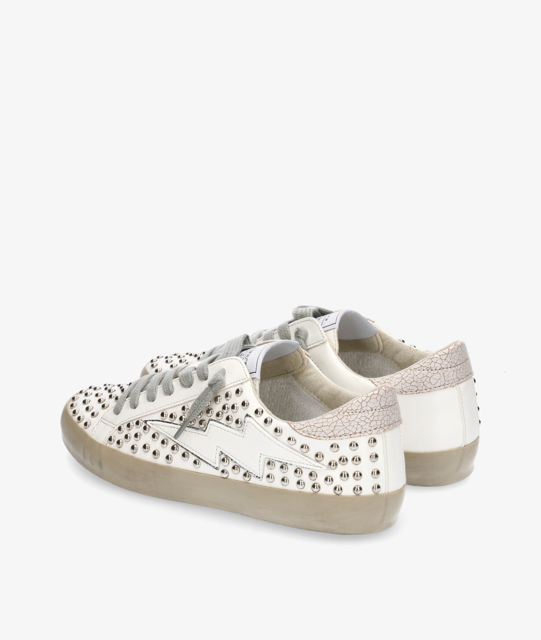 Studded Sneaker in Ivory
