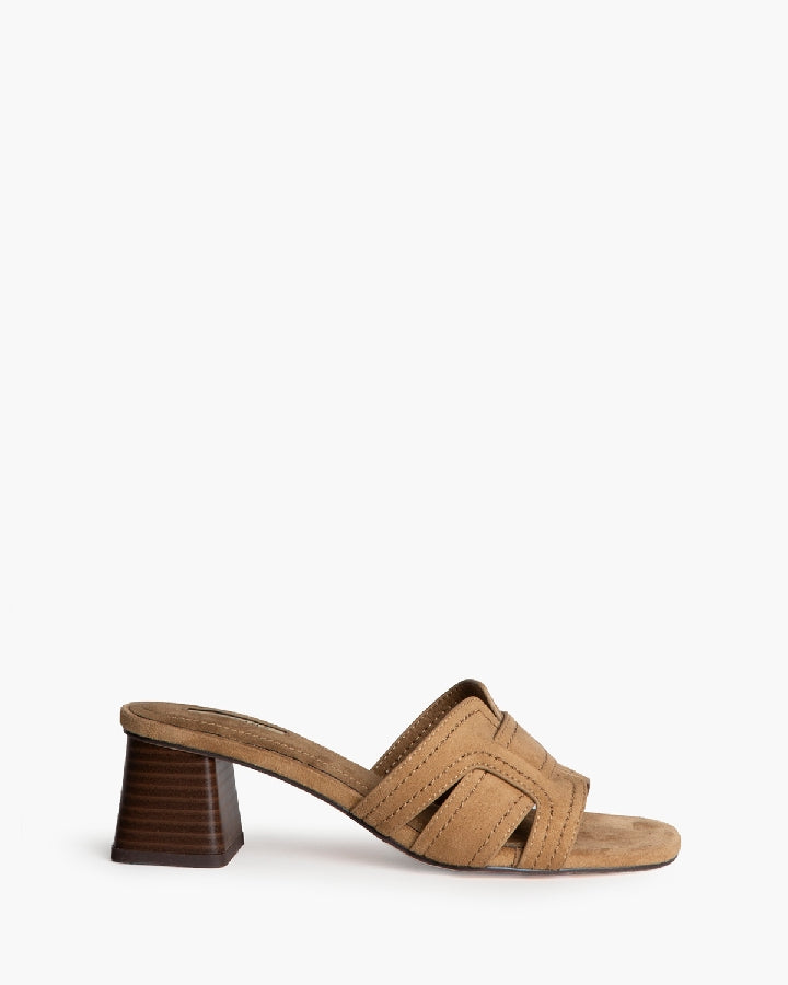 Sienna Block Heel Sandals in Camel