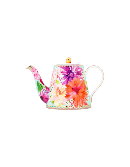 Dahlia Daze Teapot With Infuser in Sky