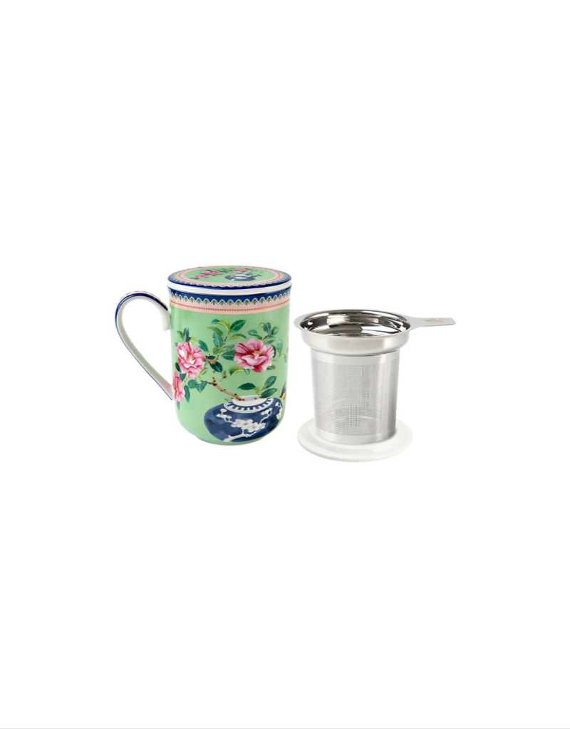 Gabby Malpas Jardin Mug with Infuser in Camelia