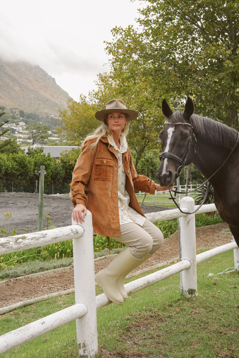 Safari Cotton Corduroy Jacket in Pecan