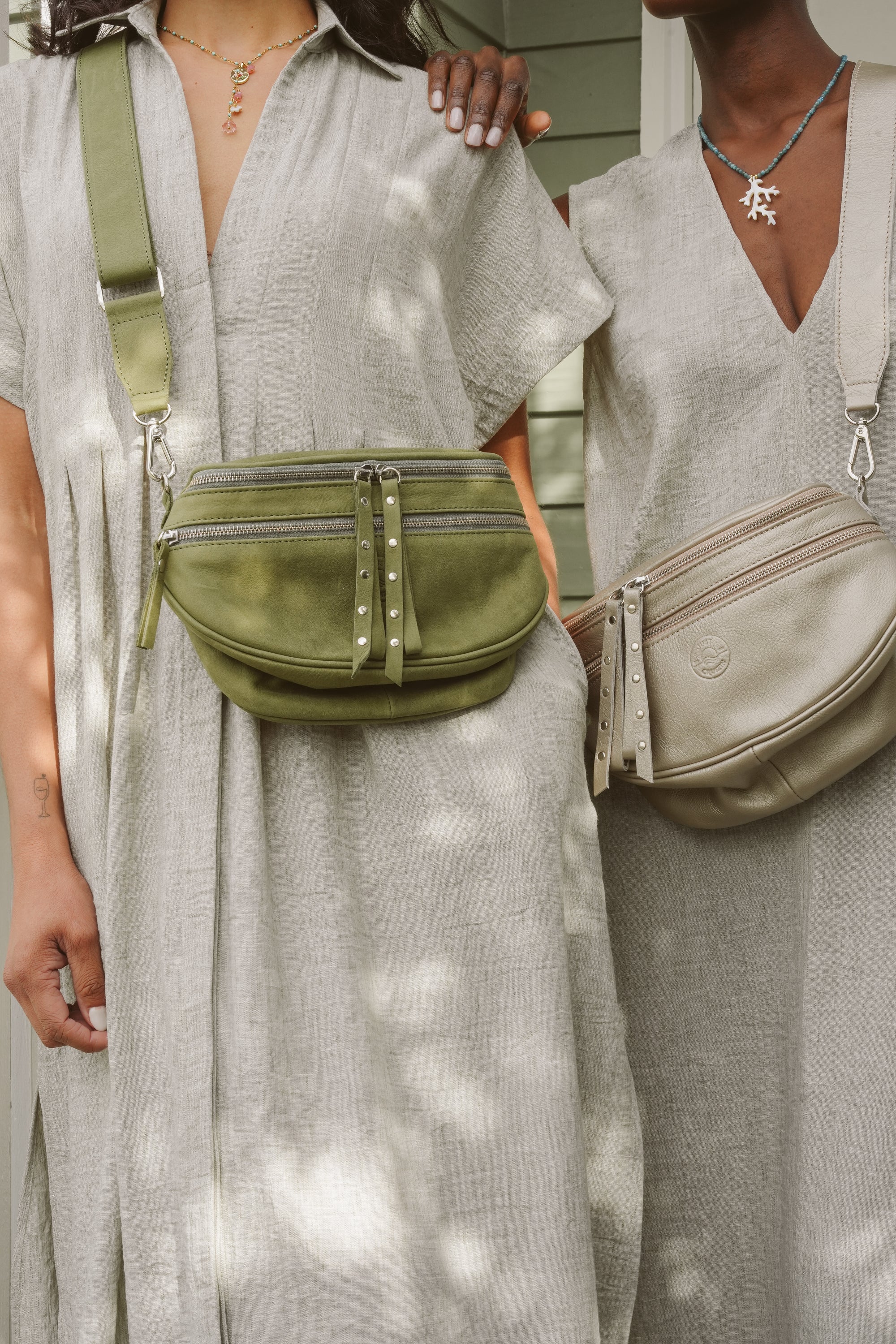 Daisy Pleat Dress in Khaki