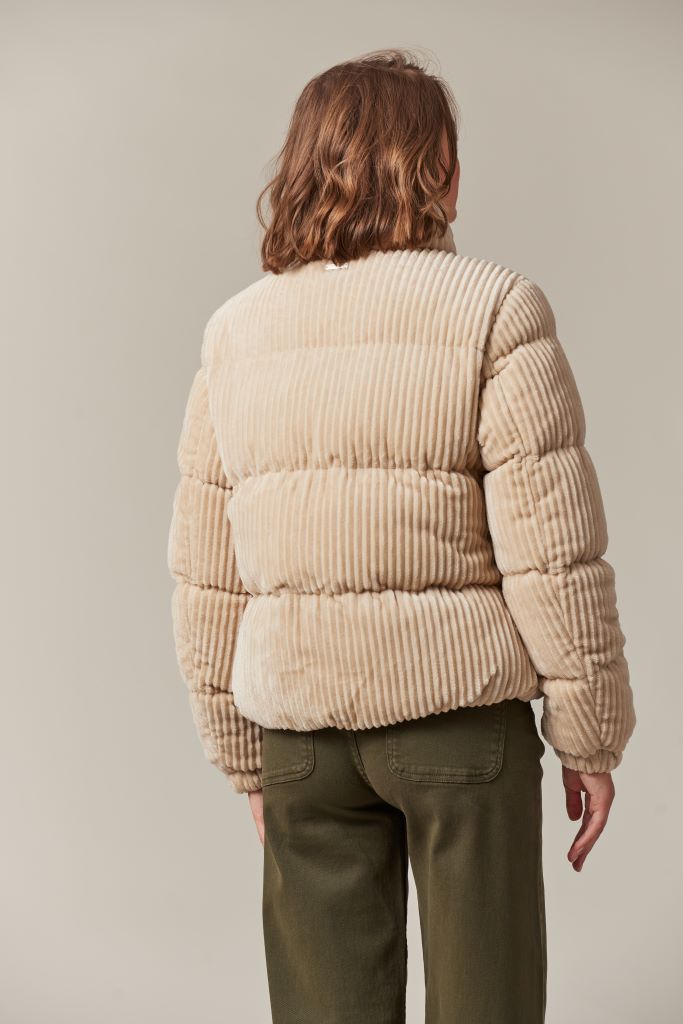 Noelia Corduroy Puffer Jacket in Cream