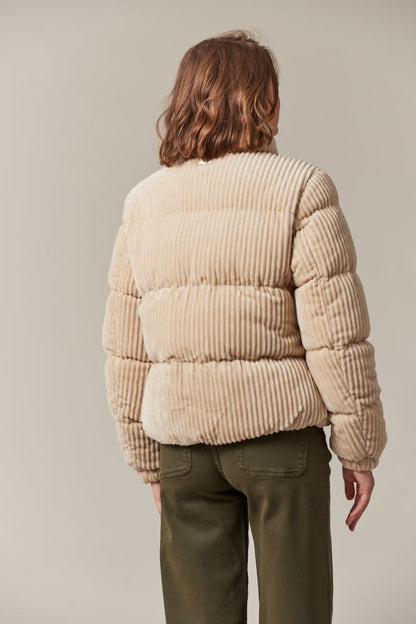 Noelia Corduroy Puffer Jacket in Cream
