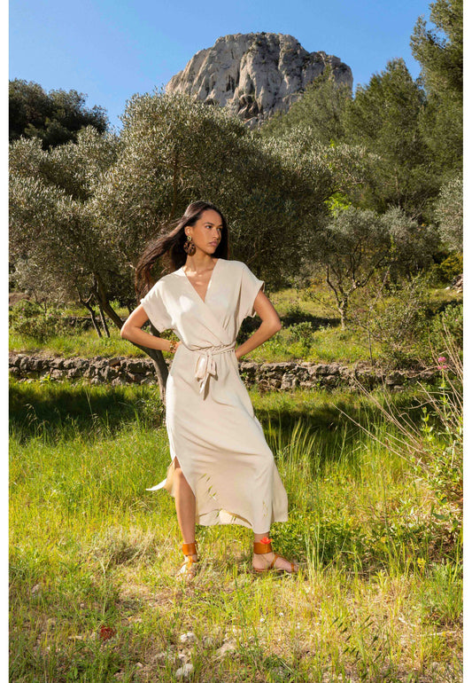 Teyssa Maxi Dress in Linen