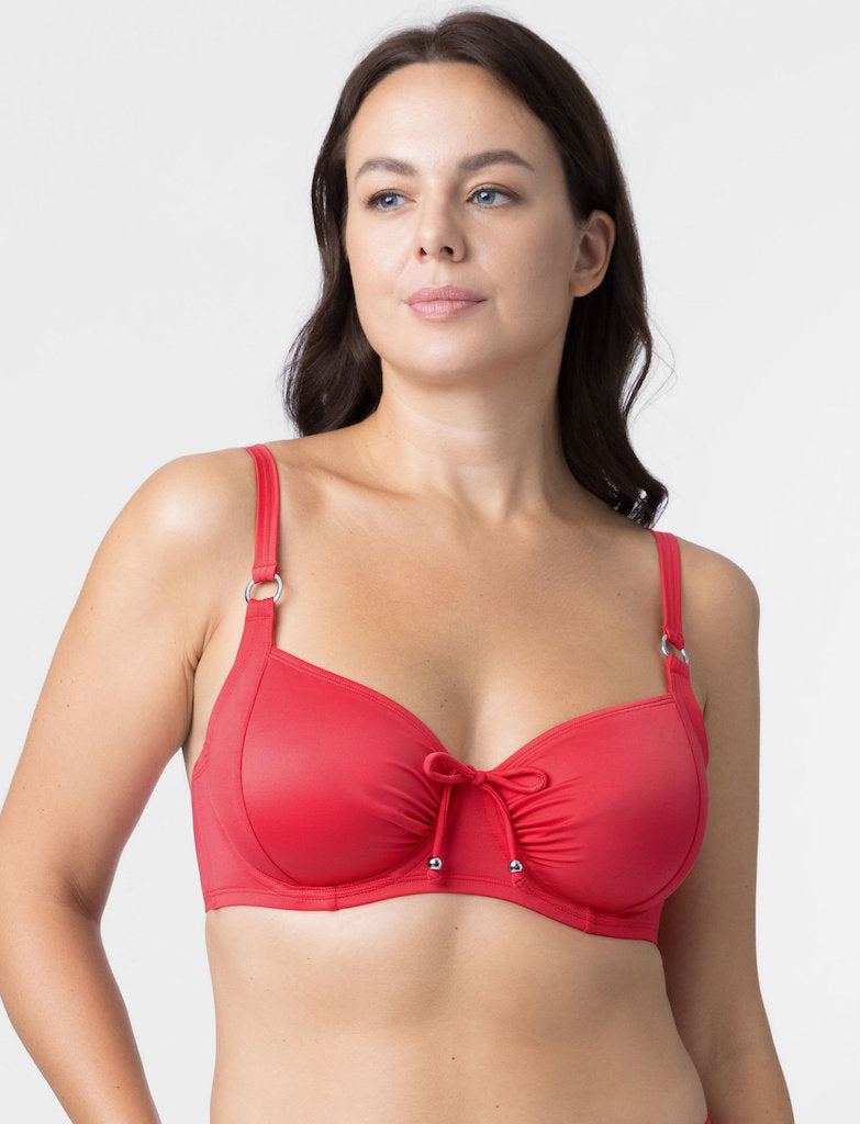 Fiji Underwire Bikini Top in Red