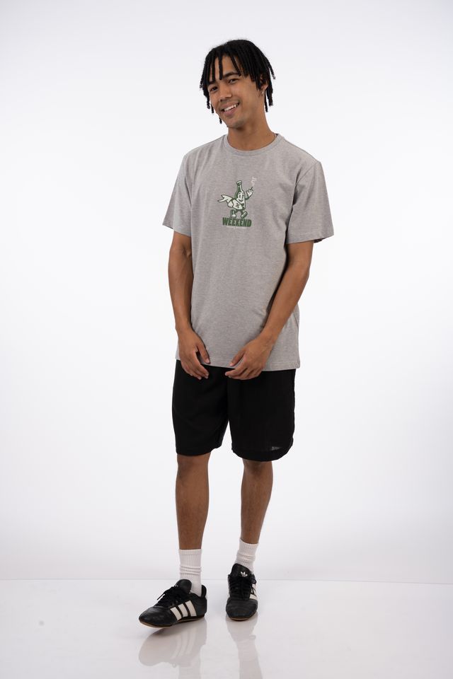 Weekend Jol Tee in Light Heather Grey