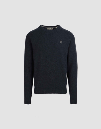 Johnson Lambswool Crewneck in Navy