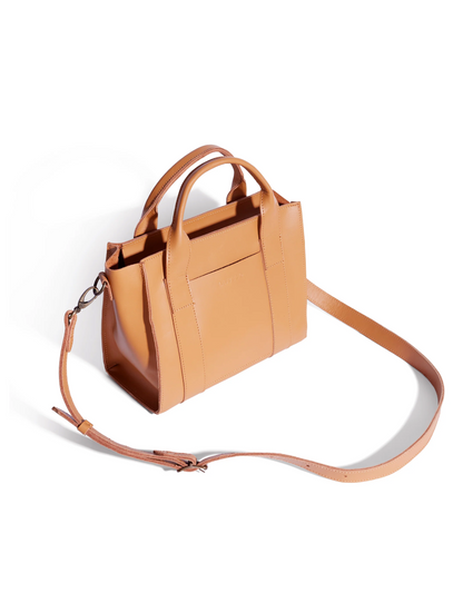 Noa East-West Medium Crossbody Shopper in Almond Tan