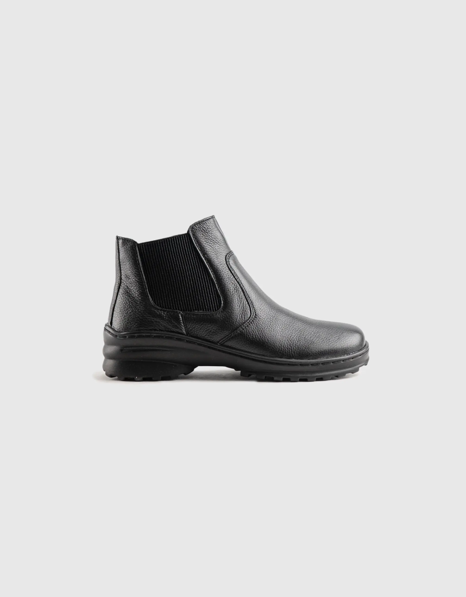 Leilani Leather Ankle Boot in Black