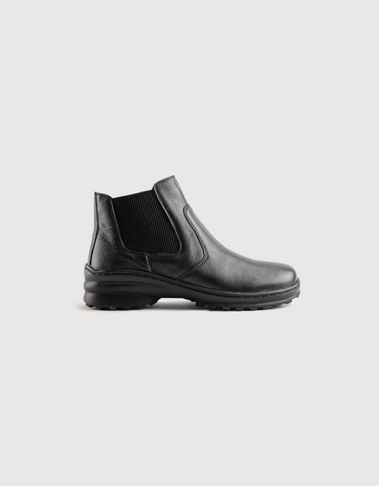 Leilani Leather Ankle Boot in Black