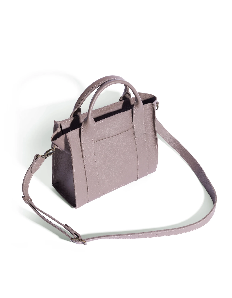 Noa East-West Medium Crossbody Shopper in Dark Taupe