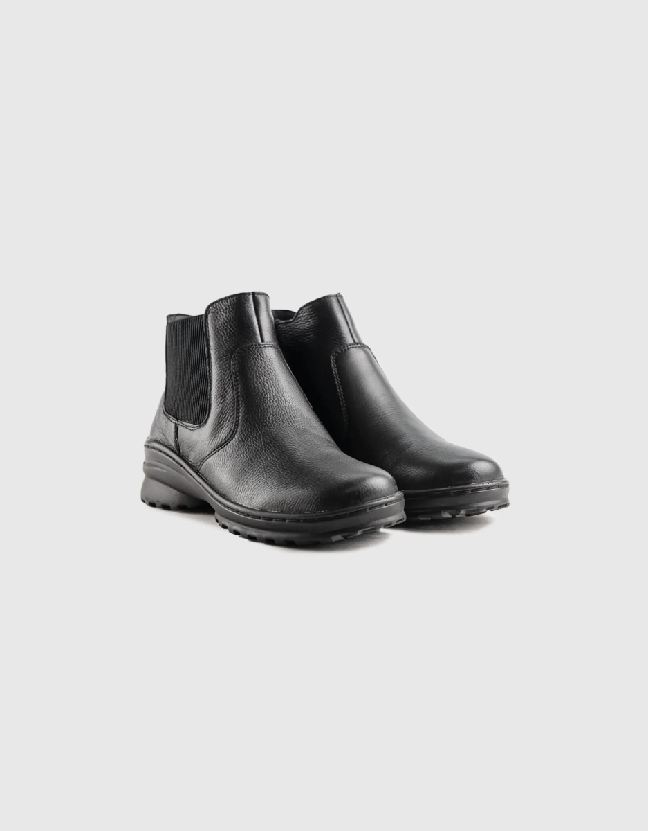 Leilani Leather Ankle Boot in Black