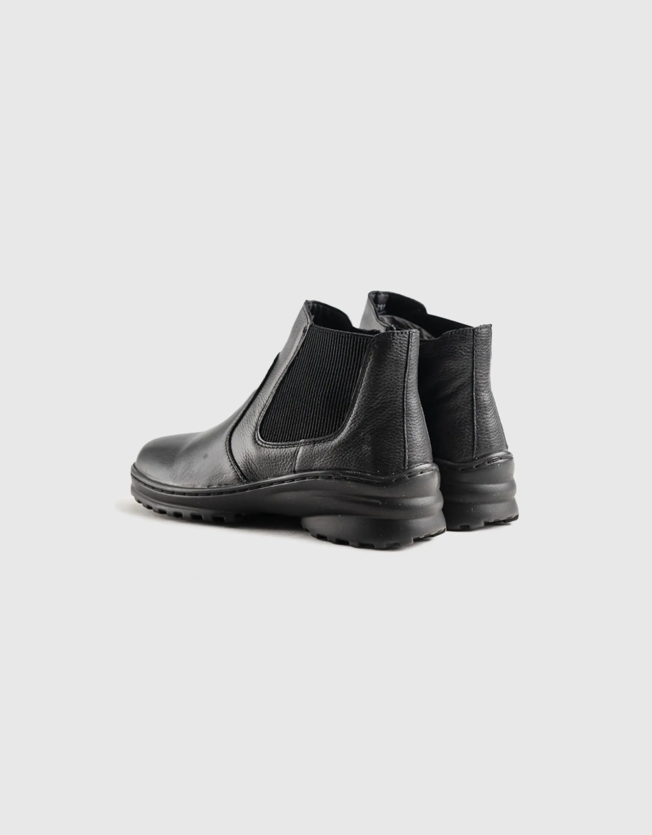 Leilani Leather Ankle Boot in Black