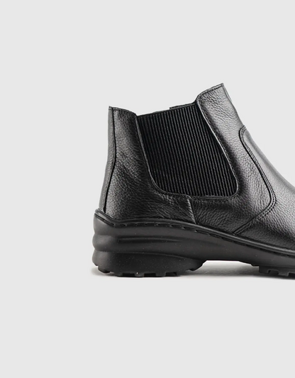 Leilani Leather Ankle Boot in Black