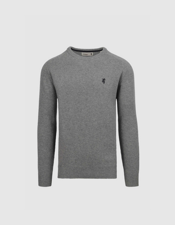 Johnson Lambswool Crewneck in Grey