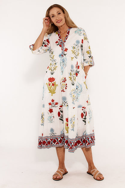 Marcoola Printed Cotton Midi Dress