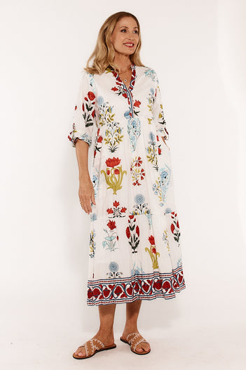 Marcoola Printed Cotton Midi Dress