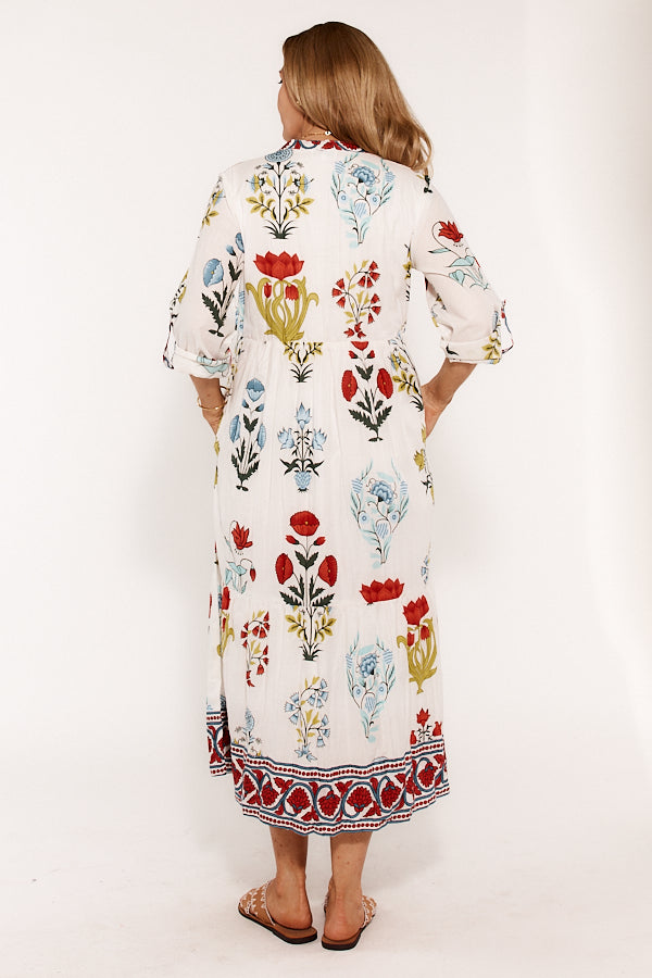 Marcoola Printed Cotton Midi Dress