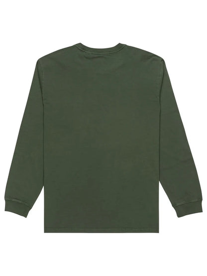 Basic Pocket Pigment LS Tee in Rifle Green