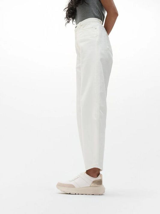 F-Mode Leather / Suede / Metallic Sneaker in White & Platino