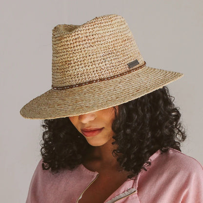 Malibu Raffia Fedora in Natural